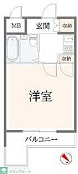 ジョルジュ磯子 1Kの間取図画像