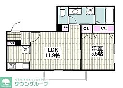 (仮称)中原4丁目メゾン 1LDKの間取図画像
