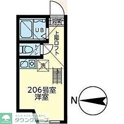 横浜市戸塚区戸塚町アパート ワンルームの間取図画像