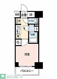 Genovia阪東橋2スカイガーデン 1Kの間取図画像