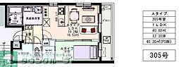 セピアコート上大岡 1LDKの間取図画像