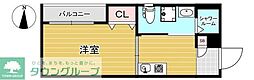 グレイス 1Kの間取図画像
