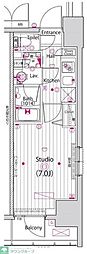 GALARIVERSIDE横濱南 1Kの間取図画像