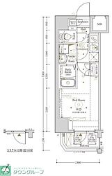 BANDOBASHIKNOTS 1Kの間取図画像
