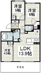 パークアクシス大船 3LDKの間取図画像
