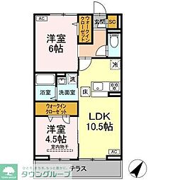 (仮称)D-Paina 笹下 2LDKの間取図画像
