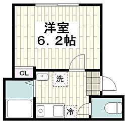コンフォート横浜南 1Kの間取図画像