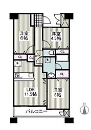 ブールヴァル舞岡 3LDKの間取図画像