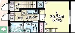 プラナス港南台 1Kの間取図画像