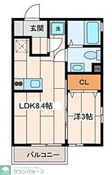アイパレス 1LDKの間取図画像
