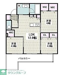 グリーンイースト 3LDKの間取図画像