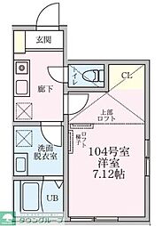 SORAIE 1Kの間取図画像