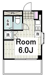 ポンデロッサ弘明寺 ワンルームの間取図画像