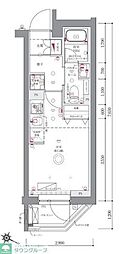 AZEST阪東橋II ワンルームの間取図画像