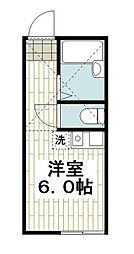 ユナイト天神トミー・リー・ジョーンズ ワンルームの間取図画像
