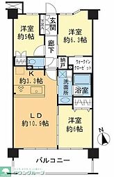 ヴェレーナグラン横濱上大岡 3LDKの間取図画像