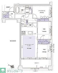 KDXレジデンス横濱紅葉坂 2SLDKの間取図画像