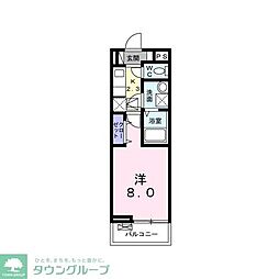 グランエスト横浜A 1Kの間取図画像