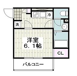 リブリ・ヒルトップスクエア 1Kの間取図画像
