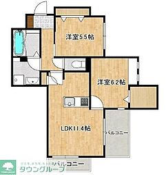 PORTALE横濱港南台 2LDKの間取図画像