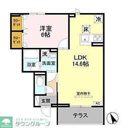 ファインテラス 1LDKの間取図画像