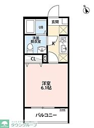 MTレジデンス立場 1Kの間取図画像
