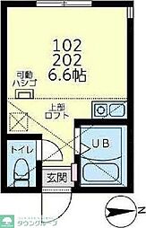 ユナイト戸塚マルビナス ワンルームの間取図画像