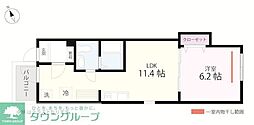QUIETCRAB HOUSE TOGETHER 港南中央 1LDKの間取図画像