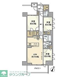 JR京浜東北・根岸線 浦和駅 徒歩9分の賃貸マンション 5階3LDKの間取り