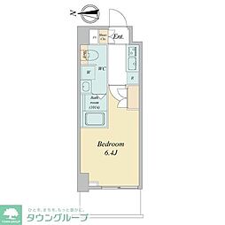 埼玉高速鉄道 川口元郷駅 徒歩7分の賃貸マンション 4階1Kの間取り