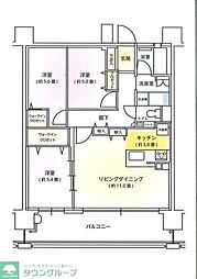 デュオヒルズ東川口 3LDKの間取図画像