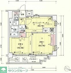 ゼクシア大宮上落合 2DKの間取図画像