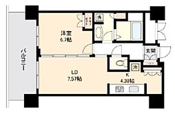 リボンシティコミュニティー 1LDKの間取図画像