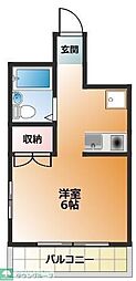 ハイツ島田 ワンルームの間取図画像
