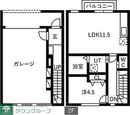 ドリームガレージ 1LDKの間取図画像