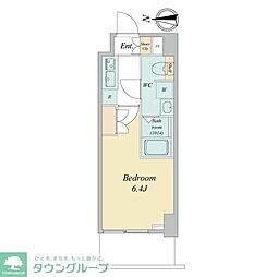 LIME RESIDENCE KAWAGUCHI EAST 1Kの間取図画像