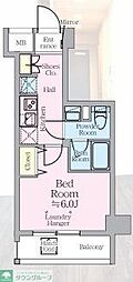 ティモーネグランデ川口 1Kの間取図画像