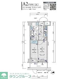 川口リンクス 2Kの間取図画像