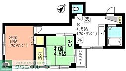 コトー・ルミエール 2DKの間取図画像