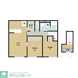 仮称南区松本2丁目計画 2LDKの間取図画像