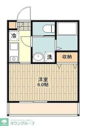 フルセイル羽衣町 2階1Kの間取り