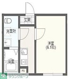 飯能市栄町新築アパート 1Kの間取図画像