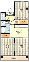 大清ビル 3DKの間取図画像