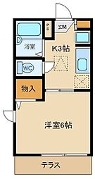 メゾンエス・エス 1Kの間取図画像