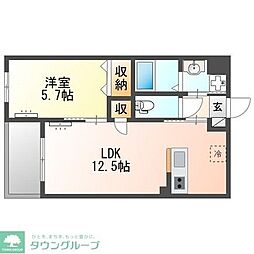 サンジュ(Sanju) 1LDKの間取図画像