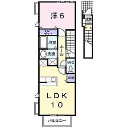 パークハイツ 1LDKの間取図画像