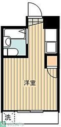 b'CASA福生re-born ワンルームの間取図画像