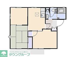 グリーンハイツA 3DKの間取図画像
