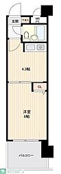 三協・寿崎グリーンコート福生 ワンルームの間取図画像