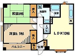 ラークスパー 2LDKの間取図画像